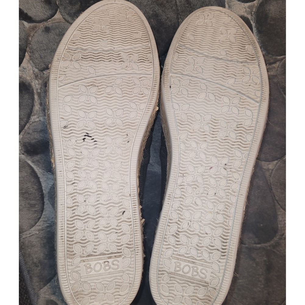 Skechers BOBS Highlights 2.0 Homestretch Black Knit Espadrille Flats Womens 7.5 - Picture 3 of 7